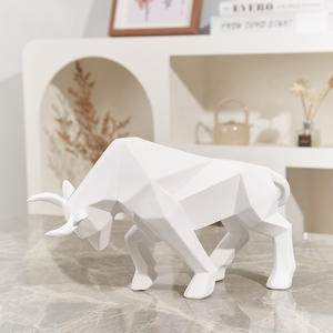 Precio sorpresa Estatua de toro dorado Hogar Oficina Sala de estar Interior Resina Animal Artesanía Riqueza Decoración Toro Escultura - Product Image 3