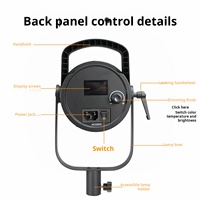Projecteur de lumière d'appoint métallique haute puissance 300W pour photographie et vidéo/télévision avec température de couleur réglable 2700-6500K, contrôle DMX, Ra96 CRI