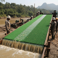 Tapis d'extérieur moderne en herbe dorée, fabriqué à la machine, à poils longs, semelle épaisse, durable, réutilisable, vente en gros directe d'usine
