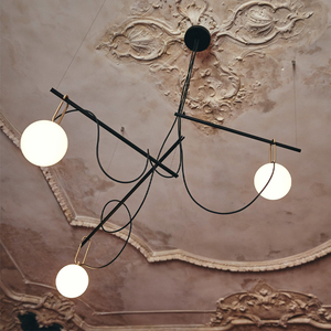 <span class=keywords><strong>Suspension</strong></span> linéaire Globe Cluster pour salle à manger îlot de cuisine sphère en verre opale métal noir <span class=keywords><strong>laiton</strong></span> Accent NH S3 lampe à <span class=keywords><strong>suspension</strong></span> - Product Image 4