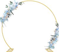 Grande Arche de Cercle Métallique de 2,9 m pour Ballons, Fleurs Artificielles, Décoration de Toile de Fond pour Mariage et Anniversaire