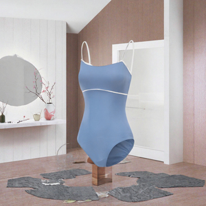 Justaucorps de danse pour femme à fines bretelles et dos nu, pour entraînement de ballet, style camisole - Product Image 2