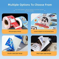 Etiquetas Adhesivas Personalizadas de Doble Capa, Plegables, Impresión a Todo Color de Ocho Colores, Transparentes por Ambos Lados
