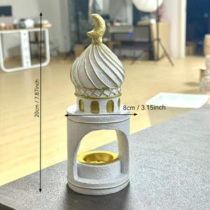 Decorazioni per il Ramadan Bruciatore di Incenso a Forma di Moschea con Luna Crescente Stile Arabo Fragranza per la Casa Decoro Mediorientale Regalo - Product Image 5