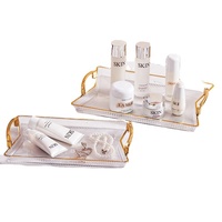Ensemble de 3 boîtes colorées en plastique épais transparent avec incrustations dorées, écologiques, modernes et luxueuses, pour servir des collations et des fruits secs lors de fêtes