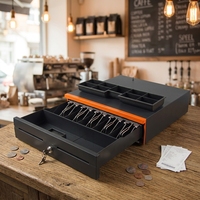 Tiroir-caisse POS en promotion pour système de vente au détail en supermarché, 5 compartiments billets, 9 compartiments pièces