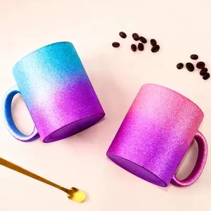 Mug <span class=keywords><strong>photo</strong></span> en céramique à paillettes de 11 oz avec logo personnalisé, sublimation, compatible micro-ondes et lave-vaisselle, durable pour le café/le thé - Product Image 4