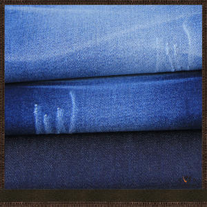 Tela vaquera lavada de LICRA alta de fabricante a bajo precio, tela vaquera elástica azul índigo de sarga de polialgodón para zapatos de niña - Product Image 3