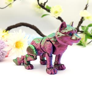 Nuevo Producto Transfronterizo: Figura Decorativa de Lobo de Maternidad Impresa en 3D con Cuerpo Integrado y Cabeza y Cola Móviles, Venta al por Mayor - Product Image 6