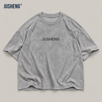 Maßgeschneidertes Herren-T-Shirt, 170 g/m², enzymgewaschen, aus schwerem Langstapel-Baumwollstoff, kastiger Oversize-Schnitt, doppelt genäht, atmungsaktiv, unbedruckt
