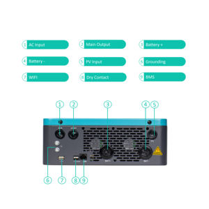 HARS Solar Factory Wholesale 3.6kw 4.2kw 5.5kw 6.2kw Inversor híbrido solar monofásico Controlador MPPT Inversor <span class=keywords><strong>de</strong></span> CA <span class=keywords><strong>para</strong></span> el hogar - Product Image 3