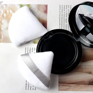 Hot Sale Soft Cotton Triangle Puder quaste Nasser und trockener Make-up Puff Finger Velvet Kosmetischer Puder quaste für das Gesicht