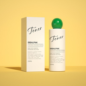 Tùy chỉnh Nhãn Cam Pet nhựa cơ thể rửa chai sang trọng chăm sóc da bao bì <span class=keywords><strong>container</strong></span> mặt Toner Lotion chai 250ml - Product Image 3