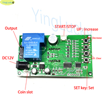 Carte de contrôle de minuterie 12V à 4 chiffres pour monnayeur, alimentation pour monnayeur, accessoire pour machine à laver