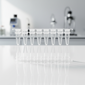 Düz kapaklı laboratuvar <span class=keywords><strong>PCR</strong></span> beyaz ve net Test tüpleri ile <span class=keywords><strong>0.1ml</strong></span> 0.2ml <span class=keywords><strong>PCR</strong></span> 8 şerit tüp 125 şerit/paket - Product Image 3