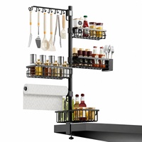 Moderno Soporte Plegable Multiusos para Barbacoa al Aire Libre, Estructura Metálica Resistente, Plegable e Impermeable, Organizador de Parrilla de Alta Resistencia