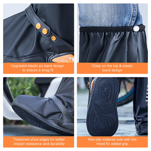 Copriscarpe Impermeabili Professionali per Moto, Riutilizzabili, Riflettenti, ad Alta Visibilità per la Guida all'Aperto - Product Image 4