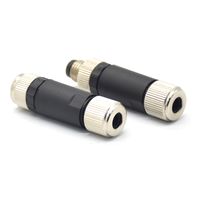 Connecteur assemblé sur le terrain M8 3 4 5 6 7 8Pin métal plastique mâle femelle prise droite connecteur circulaire