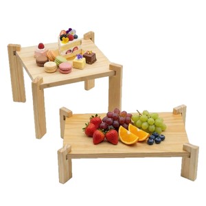 Bandejas de madera personalizadas para postres, bandejas para pasteles de cumpleaños, bandejas de madera maciza para quesos y delicatessen. - Product Image 2