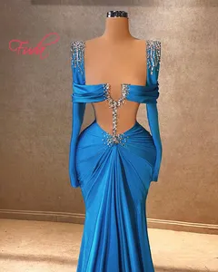 FUDA C266 2024 NOVEDAD DE VERANO ropa de mujer elegante de lujo de gama alta vestido de alta calidad con personalización de diamantes azules