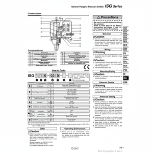 Interruptor de presión de uso general SMC Pneumatics - Product Image 1