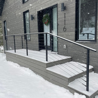 EKOO 304 Poteau de balustrade à câble rond pour système de fixation, pour escaliers et balustrades