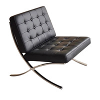 Chaise de salle à manger rembourrée au design moderne minimaliste, canapé de balcon haut de gamme et chaise de loisirs