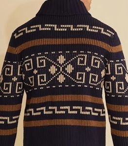 Venta al por mayor de los hombres Zip up Cardigan Sweater Hombres Ropa de invierno Jacquard de punto Cardigan Tallas grandes Suéteres de los hombres - Product Image 3