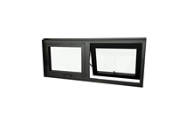Ventana Moderna de Alta Seguridad con Doble Vidrio Templado Vertical, Abatible hacia Afuera, de Aleación de Aluminio para Balcón o Dormitorio