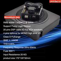 Coffre de voiture Subwoofer mince 10 pouces Porté RMS 200W avec amplificateur monobloc RMS 400W Classe D