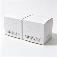 Vente flash - Boîte en carton blanc au design simple avec texture gaufrée pour les fabricants de cosmétiques et de produits de beauté