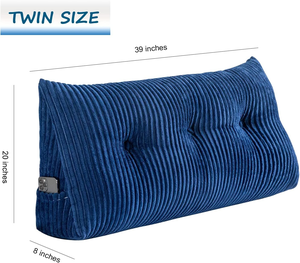 Oreiller <span class=keywords><strong>de</strong></span> tête <span class=keywords><strong>de</strong></span> <span class=keywords><strong>lit</strong></span> compensée <span class=keywords><strong>pour</strong></span> <span class=keywords><strong>coussin</strong></span> triangulaire avec rouleau <span class=keywords><strong>de</strong></span> cou <span class=keywords><strong>grand</strong></span> traversin assis dans le support <span class=keywords><strong>de</strong></span> positionnement du dossier du <span class=keywords><strong>lit</strong></span> - Product Image 1