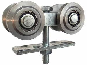Roue de porte coulissante en fonte <span class=keywords><strong>pour</strong></span> porte suspendue, roue de <span class=keywords><strong>rail</strong></span> à rouleaux de 1000 kg de charge - Product Image 2