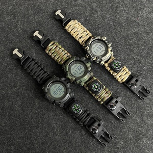 Montre de prière islamique pour hommes, montre Azan, boussole Qibla, montre-bracelet numérique, lumineuse, étanche, montre de survie en plein air - Product Image 2