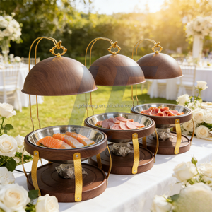 Scaldavivande Commerciale Ecologico per Buffet in Acciaio Inox Nero, Chafing Dish per Banchetti - Product Image 2