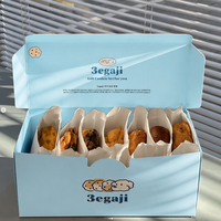 Emballage alimentaire personnalisé ODM, boîte à gâteaux, biscuits, emballage alimentaire de qualité supérieure, boîte à emporter de luxe, boîte en papier biodégradable, conteneur pour la restauration rapide