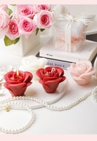Bougie d'aromathérapie parfumée à la rose faite à la main pour la Saint-Valentin et les anniversaires - Cadeau thématique Tanabata
