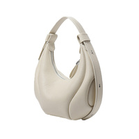 Sacs à main en cuir pleine fleur pour femmes, sac à bandoulière marron en cuir véritable, sac bandoulière demi-lune de créateur pour le voyage