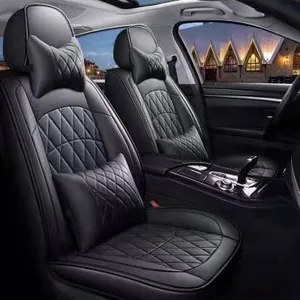 Funda de cojín para vehículo automotriz 5D, juego de ajuste Universal para coches, Kit de fundas de asiento de coche de cuero para coche con Airbag Toyota Bmw Mercedes W213