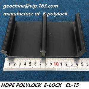 Bande d'encastrement en béton HDPE E-Lock Polylock EL-15 150mm pour soudure par extrusion de géomembrane, <span class=keywords><strong>3</strong></span> doigts d'ancrage, pour décharges, mines et tunnels - Product Image 2