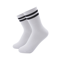 Chaussettes d'écolier à rayures BX-F0141 Chaussettes athlétiques blanches personnalisées