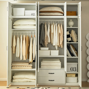 Armoire de rangement en métal <span class=keywords><strong>avec</strong></span> 2 portes pour chambre à coucher, meuble de maison, armoire double autoportante <span class=keywords><strong>avec</strong></span> 2 tiroirs - Product Image 5