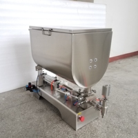 Machine de remplissage semi-automatique à piston pour liquides, remplisseuse quantitative pour sauce chili, sauce bœuf, beurre de cacahuète, vinaigrette, ketchup