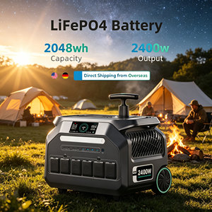 US Spot Home Backup Emergency Power MPPT <b>Solar</b> Controller 2048wh 2400w LiFePO4 Battery outdoor use portable <b>solar</b> power station - Product Image 1