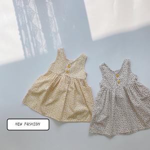 Nuevo Vestido de Verano 2022 para Niñas, Estilo Coreano, con Estampado Floral, Sin Mangas, para Bebés - Product Image 2