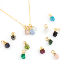 Collier personnalisé avec pendentifs délicats en cristal brut du zodiaque, bijoux en pierres précieuses de naissance, cadeau pour la meilleure amie