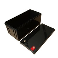 Boîte de rangement de batterie au lithium EV prismatique en plastique ABS 12V personnalisée en usine étanche pour accessoires de batterie