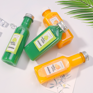 12oz chai nước trái cây nhựa lạnh Brew nước giải khát rõ ràng tái sử dụng <span class=keywords><strong>container</strong></span> rõ ràng chai sữa rỗng chai nhựa cho nước trái cây - Product Image 4