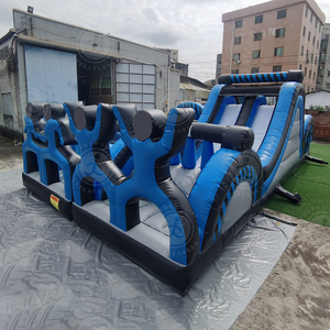 屋外障害物コースバウンサー城カーブバウンスインフレータブル障害物コースジャンパー遊び場インフレータブル障害物コース - Product Image 5