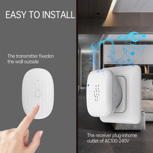 SIXWGH 38 Sonneries Sonnette sans fil alimentée par batterie 3 niveaux de volume Aucun fil nécessaire 10A Max. Cheminée actuelle Appartement École - Product Image 2